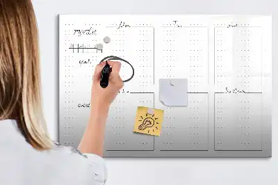 Tablica magnetyczna do pisania plan tygodnia