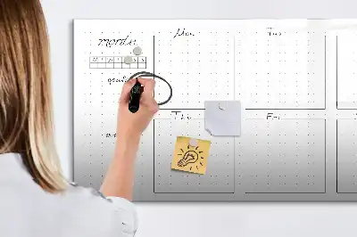 Tablica magnetyczna do pisania plan tygodnia