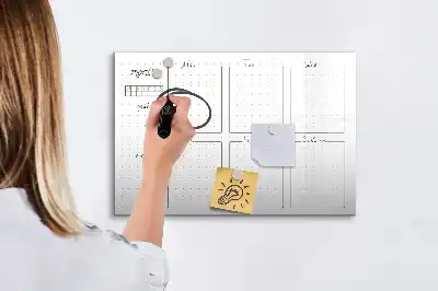 Tablica magnetyczna do pisania plan tygodnia
