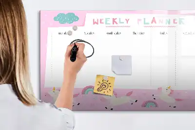 Planer tygodniowy dla dzieci tablica magnetyczna z pisakiem