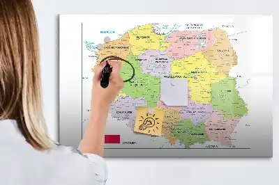 Mapa Polski z tablicą magnetyczną i pisakiem