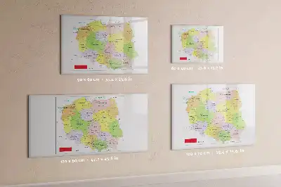 Mapa Polski z tablicą magnetyczną i pisakiem