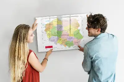 Mapa Polski z tablicą magnetyczną i pisakiem