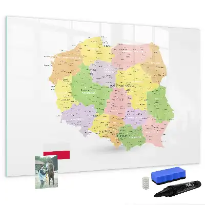 Mapa Polski tablica magnetyczna do pisania