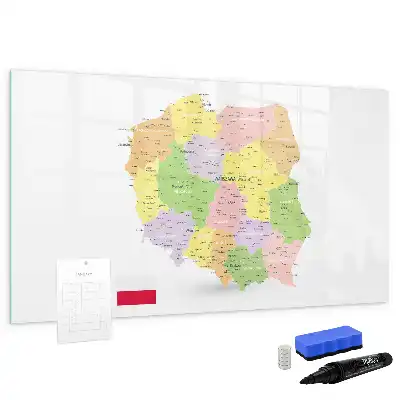 Mapa Polski tablica magnetyczna do pisania