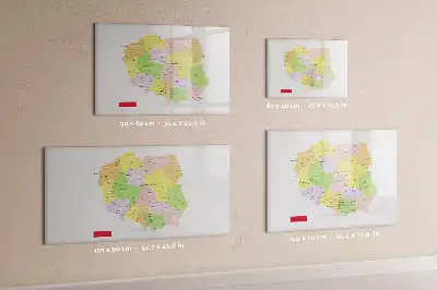 Mapa Polski tablica magnetyczna do pisania