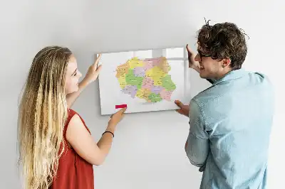Mapa Polski tablica magnetyczna do pisania
