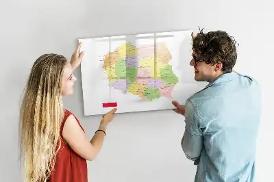Mapa Polski tablica magnetyczna do pisania