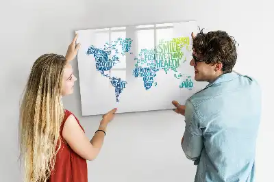 Tablica magnetyczna z pisakiem wzór mapa miłych słów