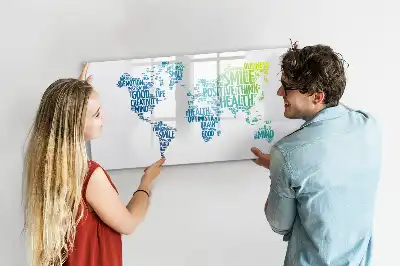 Tablica magnetyczna z pisakiem wzór mapa miłych słów