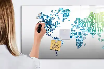 Tablica magnetyczna z pisakiem wzór mapa miłych słów