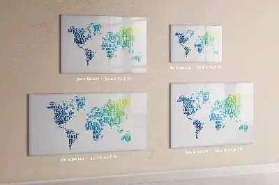 Tablica magnetyczna z pisakiem wzór mapa miłych słów