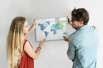 Tablica magnetyczna z pisakiem wzór mapa miłych słów