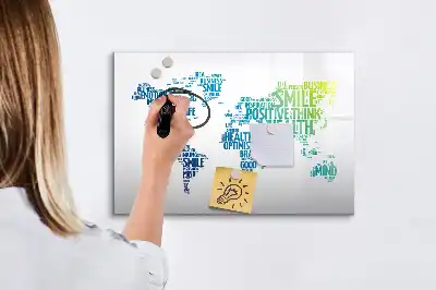 Tablica magnetyczna z pisakiem wzór mapa miłych słów