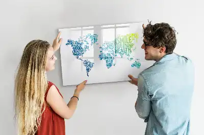 Tablica magnetyczna z pisakiem wzór mapa miłych słów