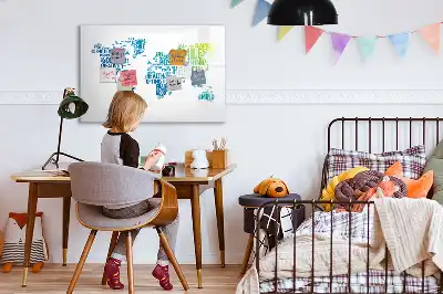 Tablica magnetyczna z pisakiem wzór mapa miłych słów