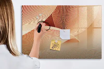 Tablica magnetyczna z pisakiem wzór abstrakcji fal