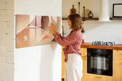 Tablica magnetyczna z pisakiem wzór abstrakcji fal