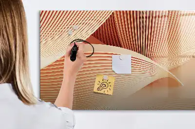 Tablica magnetyczna z pisakiem wzór abstrakcji fal