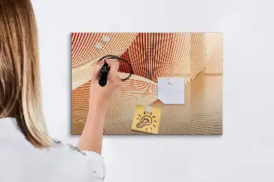 Tablica magnetyczna z pisakiem wzór abstrakcji fal