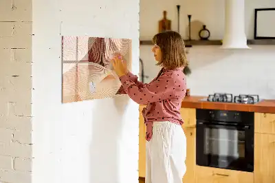 Tablica magnetyczna z pisakiem wzór abstrakcji fal