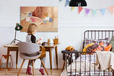 Tablica magnetyczna z pisakiem wzór abstrakcji fal