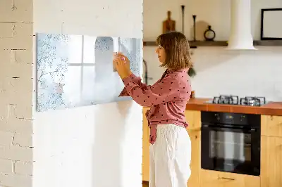 Tablica magnetyczna do pisania z motywem szkicu roślin