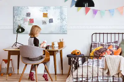 Tablica magnetyczna do pisania z motywem szkicu roślin