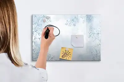Tablica magnetyczna do pisania z motywem szkicu roślin
