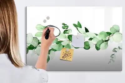 Tablica magnetyczna z pisakiem z motywem gałązek roślin
