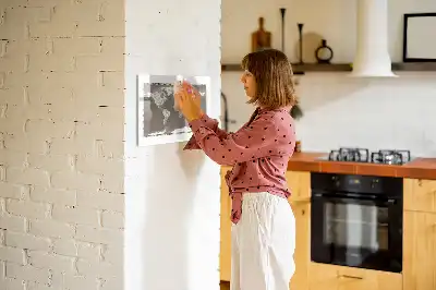 Tablica magnetyczna do pisania brązowa mapa świata