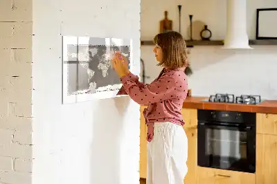 Tablica magnetyczna do pisania brązowa mapa świata