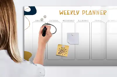 Tablica magnetyczna do pisania planer tygodniowy