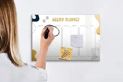 Tablica magnetyczna do pisania planer tygodniowy