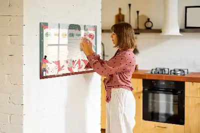 Planer tygodniowy dla dzieci tablica magnetyczna do pisania