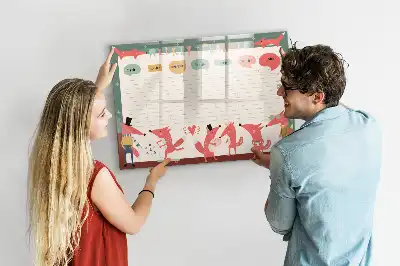 Planer tygodniowy dla dzieci tablica magnetyczna do pisania