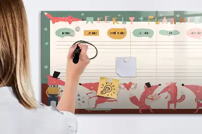 Planer tygodniowy dla dzieci tablica magnetyczna do pisania