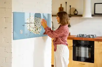 Tablica magnetyczna do pisania z mapą zwierząt Polski
