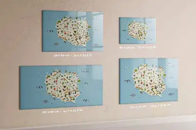 Tablica magnetyczna do pisania z mapą zwierząt Polski