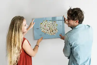 Tablica magnetyczna do pisania z mapą zwierząt Polski