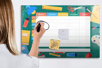 Tablica magnetyczna do pisania plan lekcji