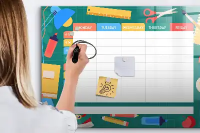 Tablica magnetyczna do pisania plan lekcji