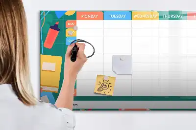 Tablica magnetyczna do pisania plan lekcji