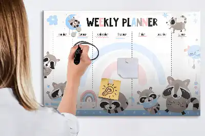 Planer tygodniowy dla dzieci tablica magnetyczna do pisania