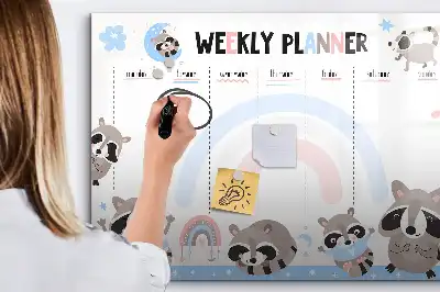 Planer tygodniowy dla dzieci tablica magnetyczna do pisania
