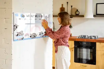 Planer tygodniowy dla dzieci tablica magnetyczna do pisania
