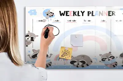 Planer tygodniowy dla dzieci tablica magnetyczna do pisania