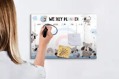 Planer tygodniowy dla dzieci tablica magnetyczna do pisania