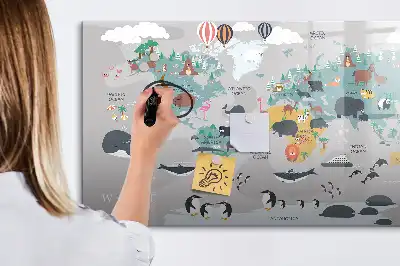 Tablica magnetyczna z pisakiem rysunkowa mapa