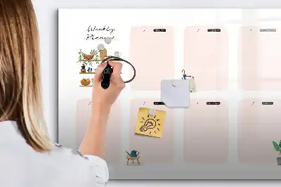 Planer tygodniowy z tablicą magnetyczną i pisakiem